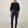 Mörkblå skinny jeans med medelhög midja Mörkblå skinny jeans med medelhög midja