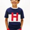 Nautical H-logotyp T-shirt i färgblock för barn Nautical H-logotyp T-shirt i färgblock för barn