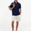 New York Label Polo i bomulls- och linneblandning New York Label Polo i bomulls- och linneblandning