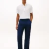 New York Label Polo i bomulls- och linneblandning New York Label Polo i bomulls- och linneblandning