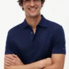 New York Label Polo i bomulls- och linneblandning New York Label Polo i bomulls- och linneblandning