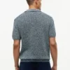 New York Label Relaxed Heathered Polo New York Label Relaxed Heathered Polo