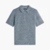 New York Label Relaxed Heathered Polo New York Label Relaxed Heathered Polo