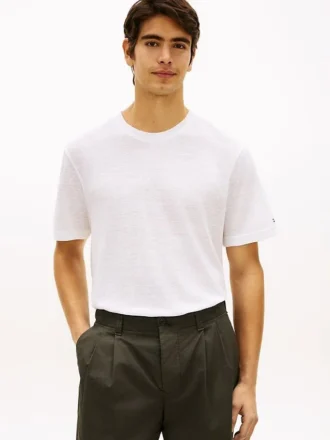New York Label T-shirt i bomull och linne