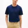 New York Label T-shirt i bomull och linne New York Label T-shirt i bomull och linne