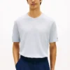 New York Label T-shirt i bomull och linne