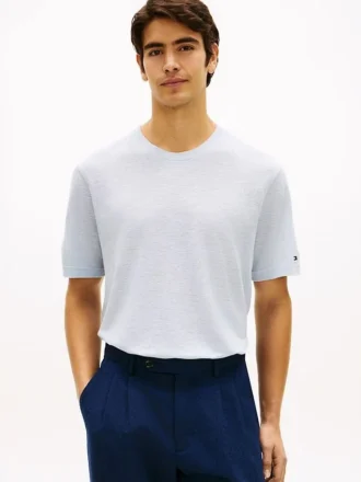 New York Label T-shirt i bomull och linne