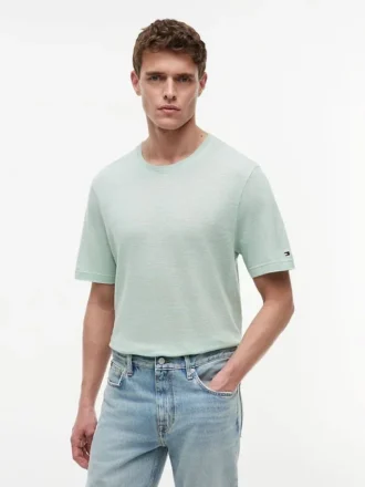New York Label T-shirt i bomull och linne