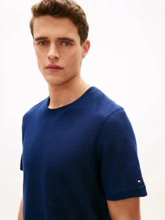 New York Label T-shirt i bomull och linne