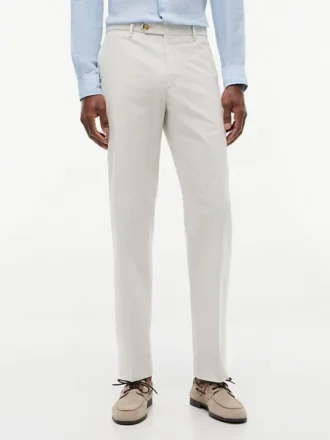 New York Label Tailored Dobby Byxor