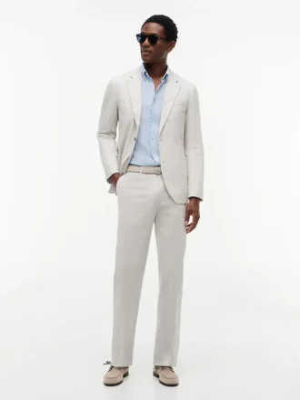 New York Label Tailored Dobby Byxor