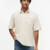 Oversized-passformad rugbypolo i crepejersey Oversized-passformad rugbypolo i crepejersey