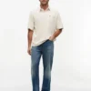 Oversized-passformad rugbypolo i crepejersey Oversized-passformad rugbypolo i crepejersey