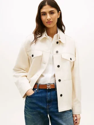 Oversized skjortjacka i twill