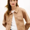 Oversized skjortjacka i twill