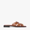 Penny Loafer-sandal i läder Penny Loafer-sandal i läder