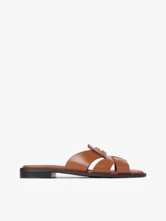 Penny Loafer-sandal i läder