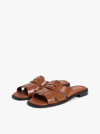 Penny Loafer-sandal i läder