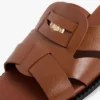 Penny Loafer-sandal i läder Penny Loafer-sandal i läder