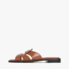 Penny Loafer-sandal i läder Penny Loafer-sandal i läder
