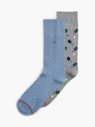Pickleball & Dot Trouser Strumpor 2-pack