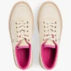 Platformsneakers i canvas med blandad struktur Platformsneakers i canvas med blandad struktur
