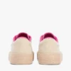 Platformsneakers i canvas med blandad struktur Platformsneakers i canvas med blandad struktur