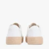 Platformsneakers i canvas med blandade texturer Platformsneakers i canvas med blandade texturer