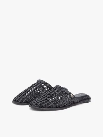Platt mule med öppen väv