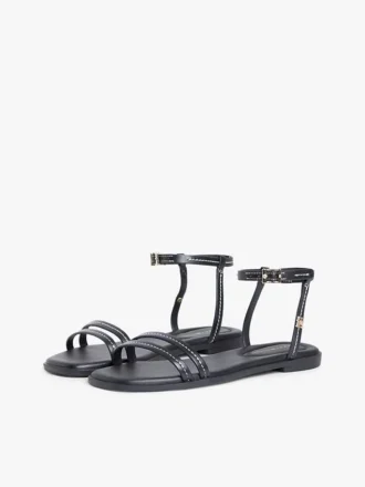 Platta lädersandaler Platta lädersandaler