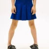 Plisserad kjol i enfärgat tyg för barn