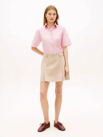 Plisserad minikjol i twill