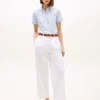 Plisserad twill-chino
