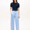 Plisserad twill-chino
