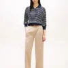 Plisserad twill-chino