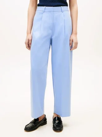 Plisserad twill-chino