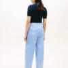 Plisserad twill-chino