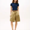 Plisserade poplin-shorts Plisserade poplin-shorts