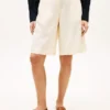 Plisserade poplin-shorts