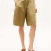 Plisserade poplin-shorts Plisserade poplin-shorts