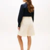 Plisserade poplin-shorts