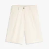 Plisserade poplin-shorts