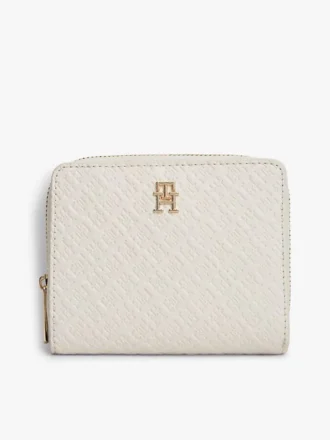 Plånbok med monogram och dragkedja