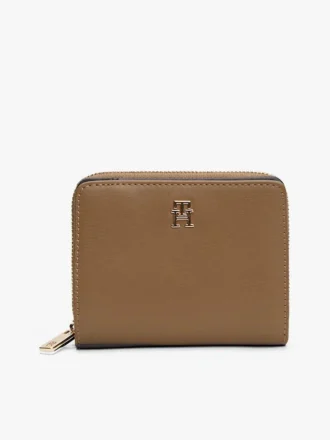 Plånbok med monogramlogotyp och dragkedja