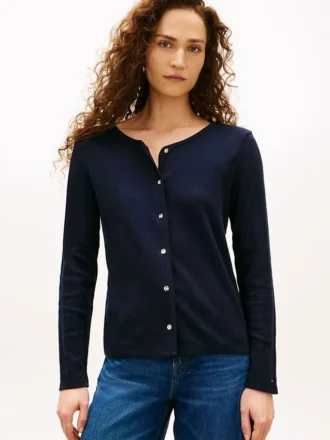 Pointelle T-shirt-kofta