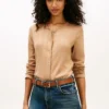 Pointelle T-shirt-kofta Pointelle T-shirt-kofta