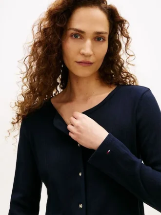Pointelle T-shirt-kofta