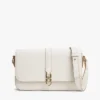 Polerad crossbody-väska med monogram och lock
