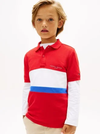 Polo i färgblock för barn