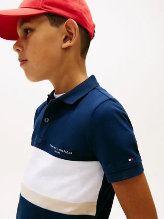 Polo i färgblock för barn